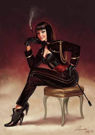 Illustration for article titled Pinup art that kicks you in the teeth